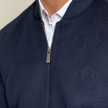 Мужской бомбер Loro Piana синего цвета