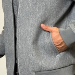 Мужской бомбер Loro Piana серого цвета