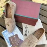 Женские замшевые лоферы Loro Piana Open Walk