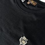 Чёрная мужская футболка Loro Piana embroidered logo