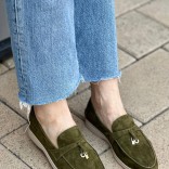 Женские замшевые лоферы Loro Piana Open Walk