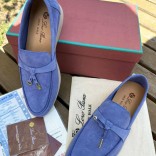 Женские замшевые лоферы Loro Piana Open Walk