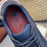Замшевые кроссовки Loro Piana Week End Walk - Blue