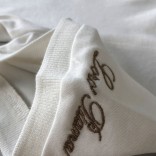 Белое мужское поло Loro Piana embroidered logo