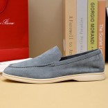 Мужские замшевые лоферы Loro Piana Summer Walk