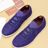 Замшевые кроссовки Loro Piana Soho Walk - Purple