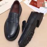 Кожаные лоферы Loro Piana Travis - Navy