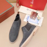 Замшевые ботинки с мехом Loro Piana