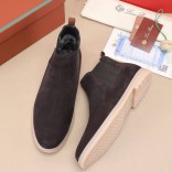 Замшевые ботинки с мехом Loro Piana