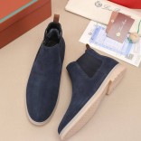 Замшевые ботинки с мехом Loro Piana