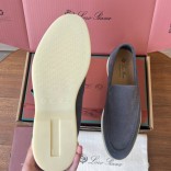Замшевые лоферы Loro Piana Premium - Grey