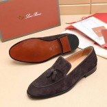 Замшевые лоферы Loro Piana tassel - Brown