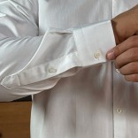 Мужская рубашка Loro Piana logo-embroidered - White