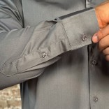 Мужская рубашка Loro Piana logo-embroidered - Grey