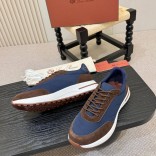Мужские кроссовки Loro Piana Week End Walk - Blue / Brown