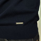 Тёмно-синий джемпер Loro Piana Zip Neck