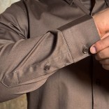 Мужская рубашка Loro Piana logo-embroidered - Brown