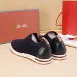 Мужские текстильные кроссовки Loro Piana Lp Flexy Active - Navy