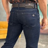 Джинсы тёмно-синего цвета Loro Piana regular fit