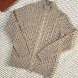 Кашемировый свитер Loro Piana Premium zip-up - Beige