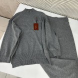 Женский серый костюм Loro Piana Premium