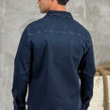 Джинсовая рубашка Loro Piana тёмно-синего цвета