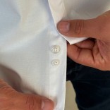 Мужская белая рубашка Loro Piana logo-embroidered