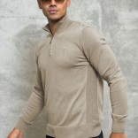 Мужская кофта Loro Piana zip neck - Beige