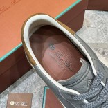 Мужские кожаные кроссовки Loro Piana Tennis Walk