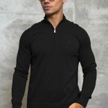 Мужская кофта Loro Piana zip neck - Black