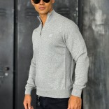 Мужская кофта Loro Piana zip neck - Grey
