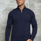 Мужская кофта Loro Piana zip neck - Navy
