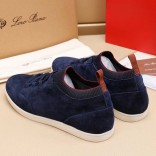 Замшевые кроссовки Loro Piana Soho Walk - Navy