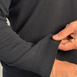 Чёрный джемпер Loro Piana Zip Neck