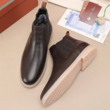 Кожаные ботинки с мехом Loro Piana