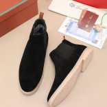 Замшевые ботинки с мехом Loro Piana