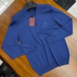 Поло с длинным рукавом Loro Piana цвета индиго