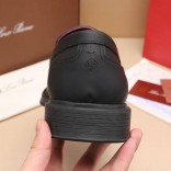 Кожаные лоферы Loro Piana Travis - Black