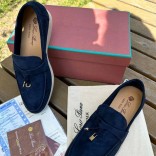 Женские замшевые лоферы Loro Piana Open Walk