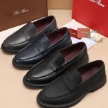 Кожаные лоферы Loro Piana Travis - Black