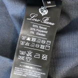 Мужские тёмно-синие штаны Loro Piana logo-embroidered