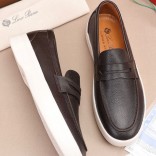 Кожаные лоферы Loro Piana Summer Walk - Brown
