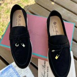 Женские замшевые лоферы Loro Piana Open Walk