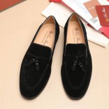 Замшевые лоферы Loro Piana tassel - Black