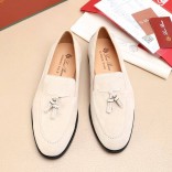 Замшевые лоферы Loro Piana tassel - Beige