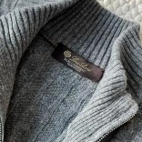 Кашемировый свитер Loro Piana Premium zip-up - Dark Grey