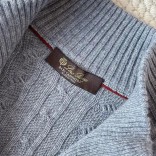 Кашемировый свитер Loro Piana Premium zip-up - Grey
