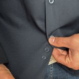 Мужская рубашка Loro Piana logo-embroidered - Navy