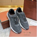 Замшевые кроссовки Loro Piana Week End Walk - Grey