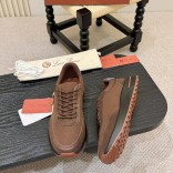 Мужские кроссовки Loro Piana Week End Walk - Brown